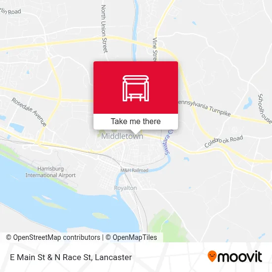 E Main St & N Race St map