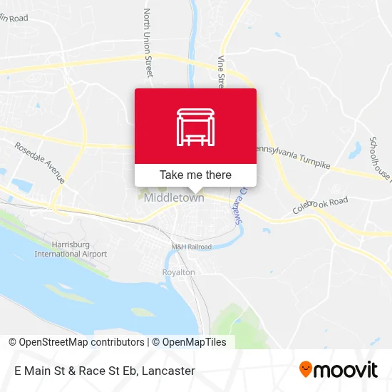 E Main St & Race St Eb map