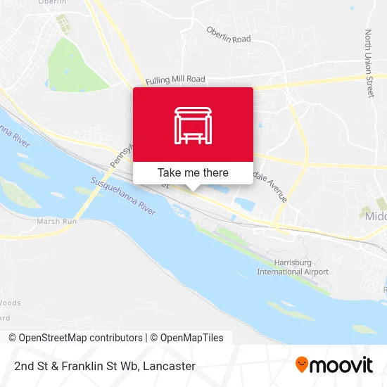 2nd St & Franklin St Wb map