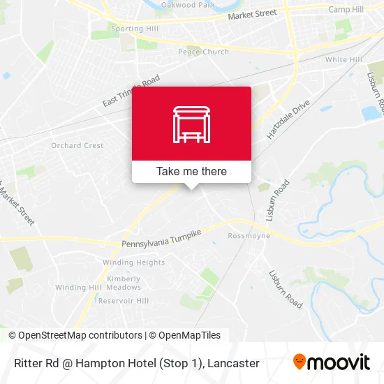 Mapa de Ritter Rd @ Hampton Hotel (Stop 1)