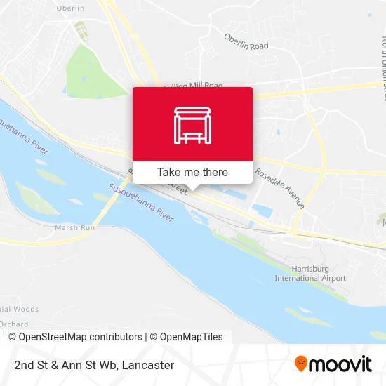 2nd St & Ann St Wb map