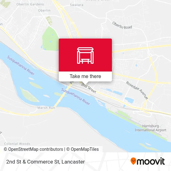 2nd St & Commerce St map