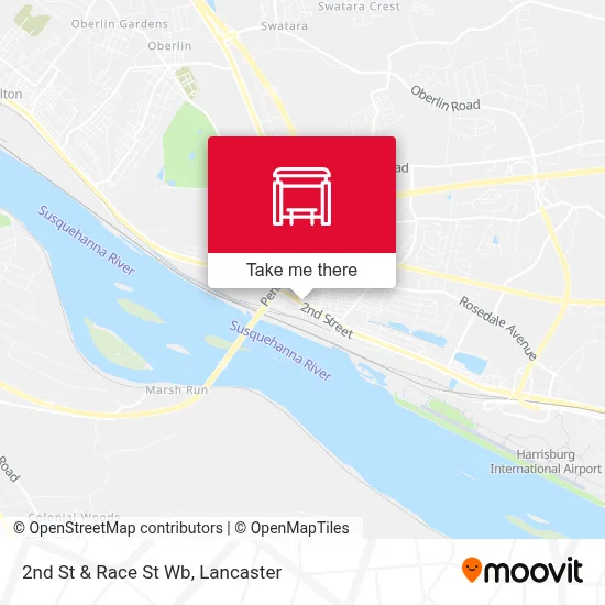 2nd St & Race St Wb map