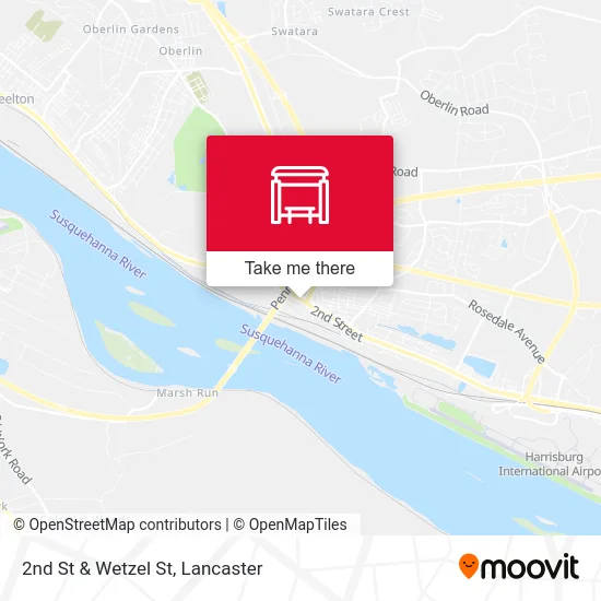 2nd St & Wetzel St map