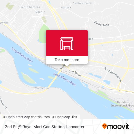 2nd St @ Royal Mart Gas Station map