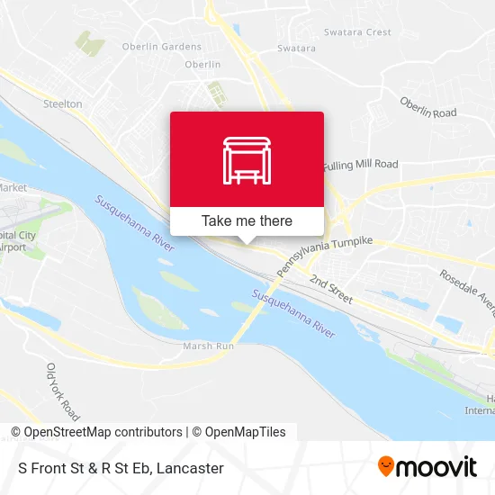 S Front St & R St Eb map