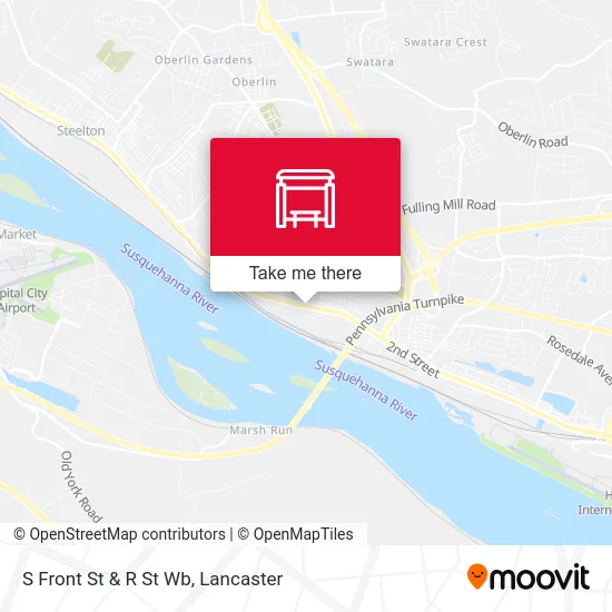 S Front St & R St Wb map