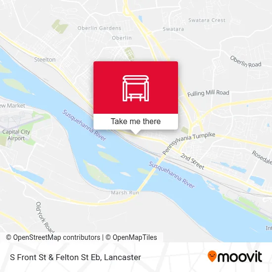 S Front St & Felton St Eb map