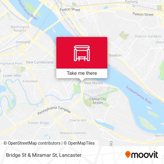 Bridge St & Miramar St map