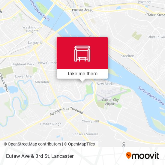 Mapa de Eutaw Ave & 3rd St