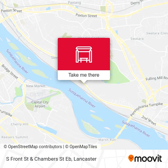 S Front St & Chambers St Eb map