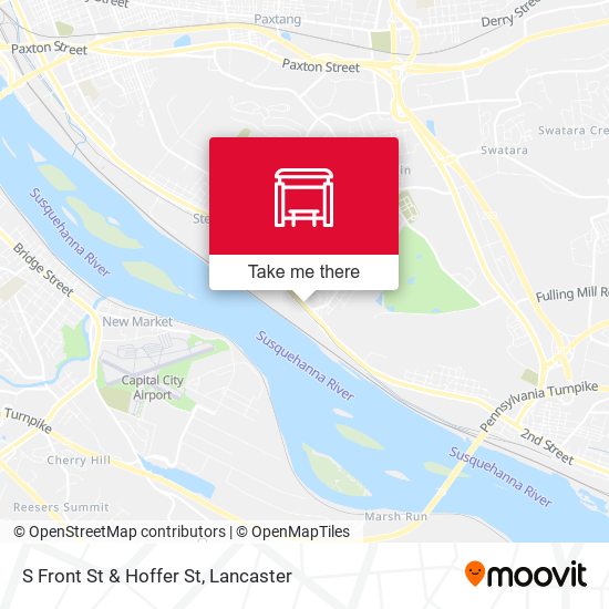 S Front St & Hoffer St map