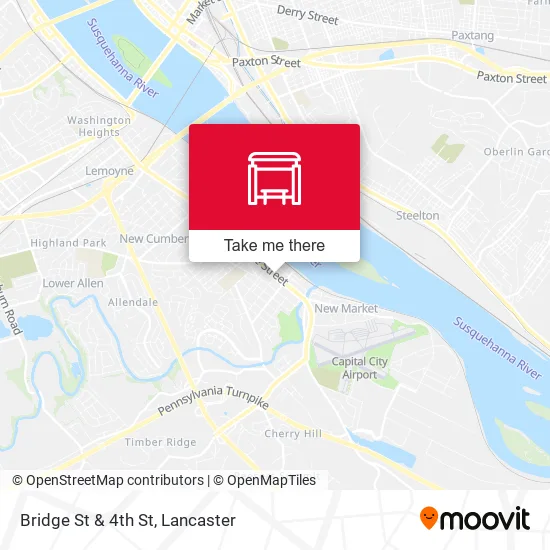 Bridge St & 4th St map