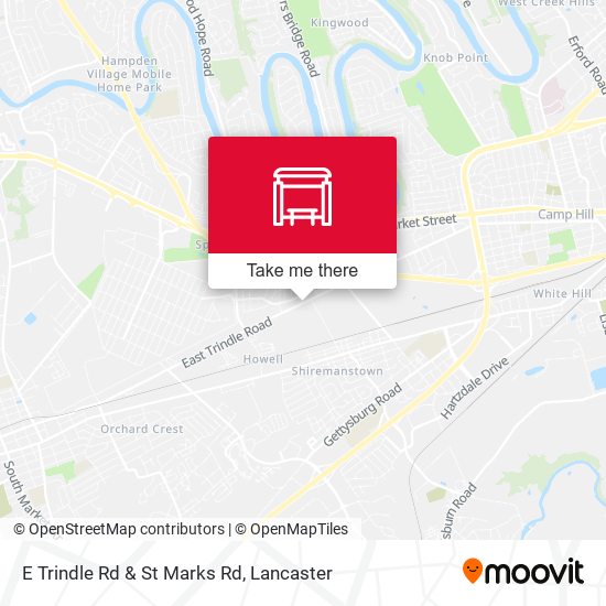 E Trindle Rd & St Marks Rd map