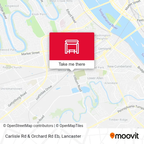 Carlisle Rd & Orchard Rd Eb map