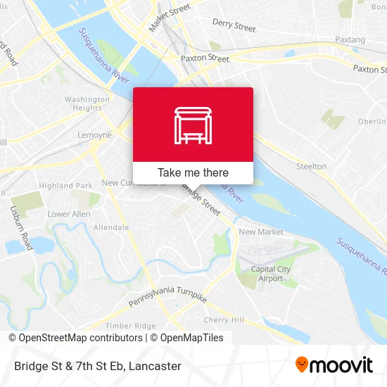 Bridge St & 7th St Eb map