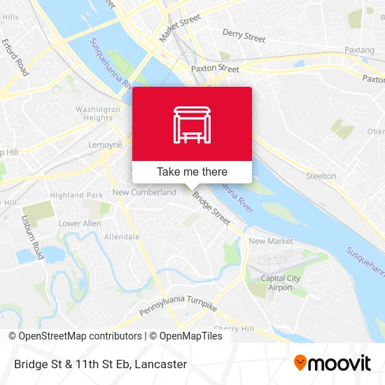 Bridge St & 11th St Eb map