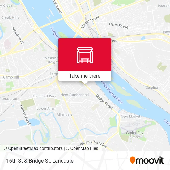 16th St & Bridge St map