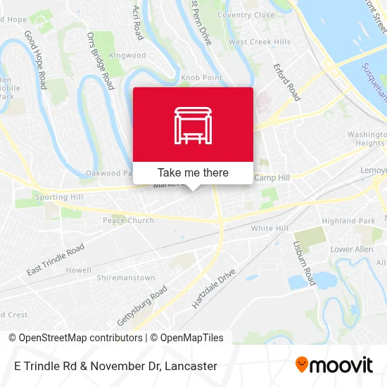 E Trindle Rd & November Dr map