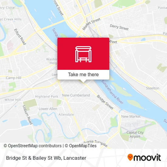 Bridge St & Bailey St Wb map