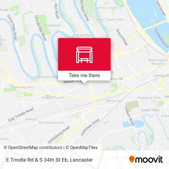 E Trindle Rd & S 34th St Eb map