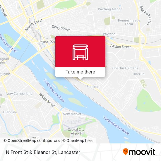 N Front St & Eleanor St map