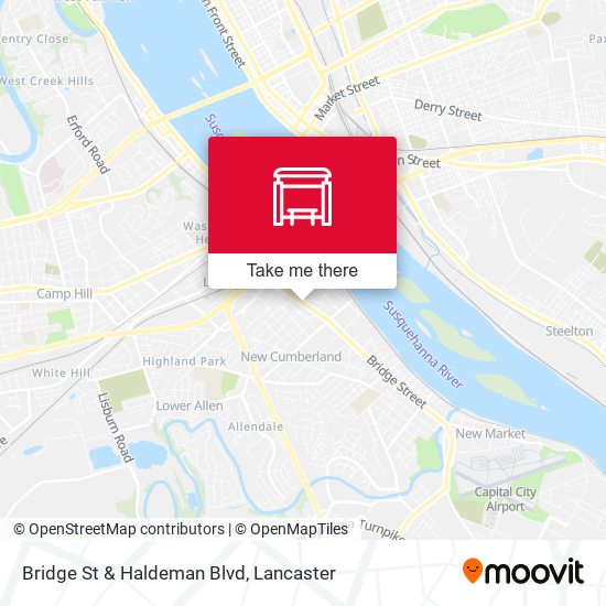 Bridge St & Haldeman Blvd map