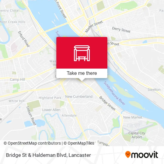 Bridge St & Haldeman Blvd map