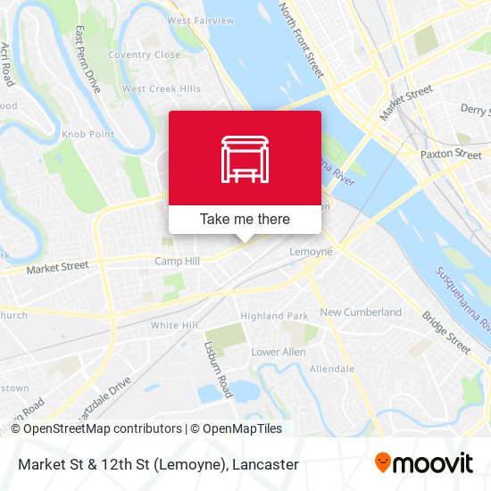 Mapa de Market St & 12th St (Lemoyne)