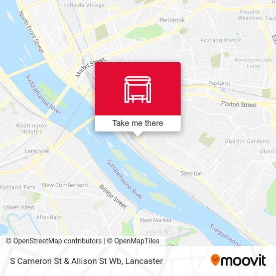 S Cameron St & Allison St Wb map