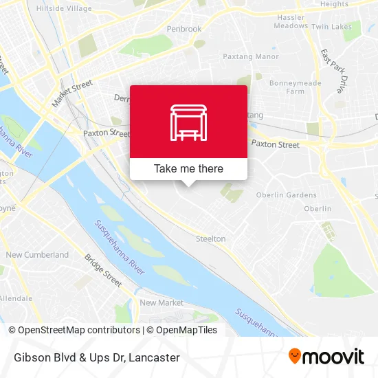Gibson Blvd & Ups Dr map