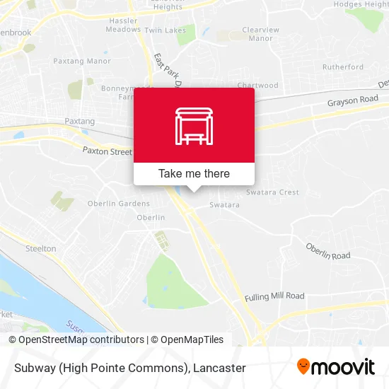 Mapa de Subway (High Pointe Commons)