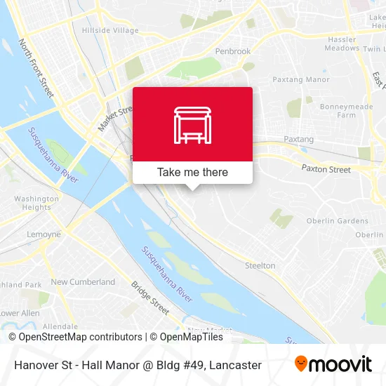 Mapa de Hanover St - Hall Manor @ Bldg #49