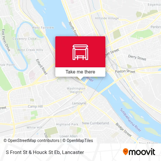 S Front St & Houck St Eb map