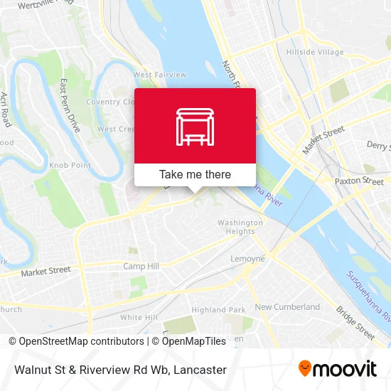 Mapa de Walnut St & Riverview Rd Wb