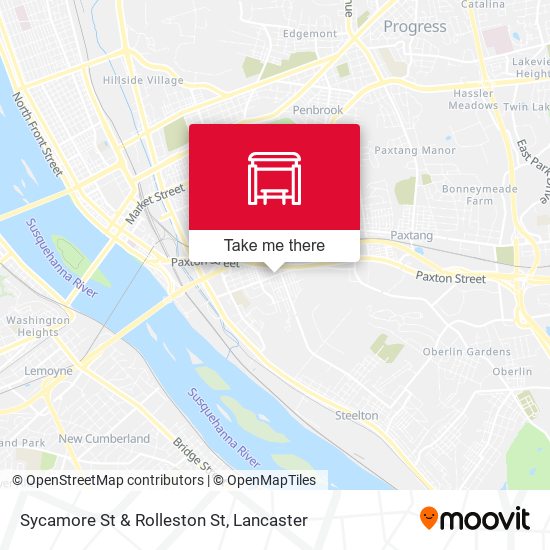 Sycamore St & Rolleston St map