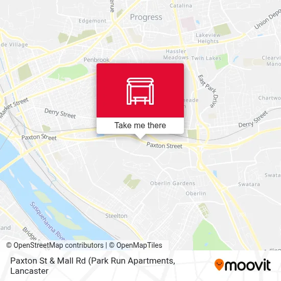 Paxton St & Mall Rd map