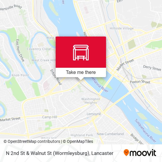 N 2nd St & Walnut St (Wormleysburg) map
