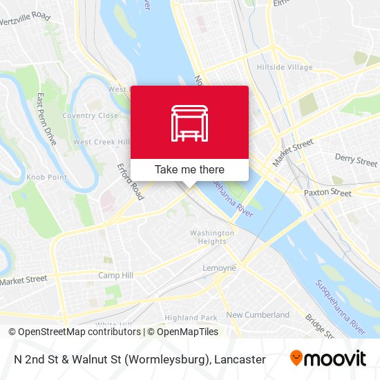 N 2nd St & Walnut St (Wormleysburg) map