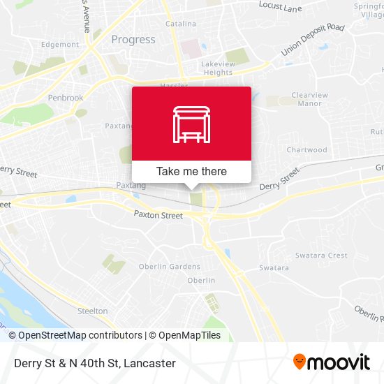 Derry St & N 40th St map