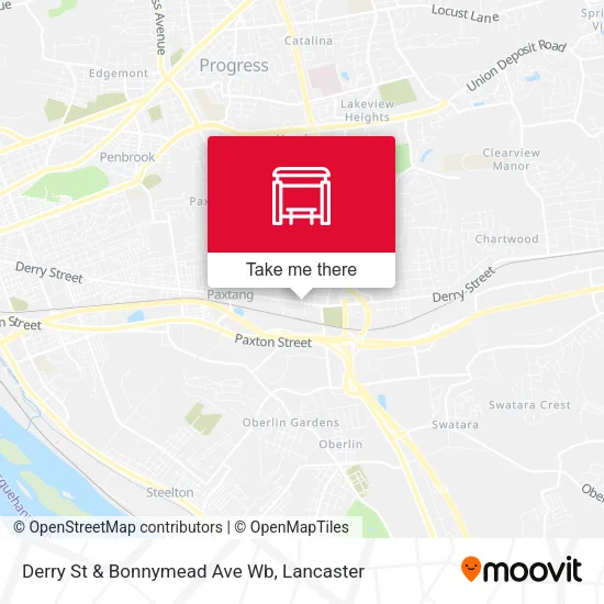 Derry St & Bonnymead Ave Wb map