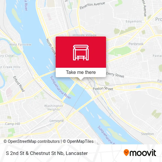 S 2nd St & Chestnut St Nb map