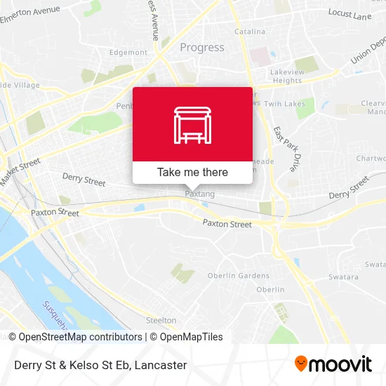 Derry St & Kelso St Eb map