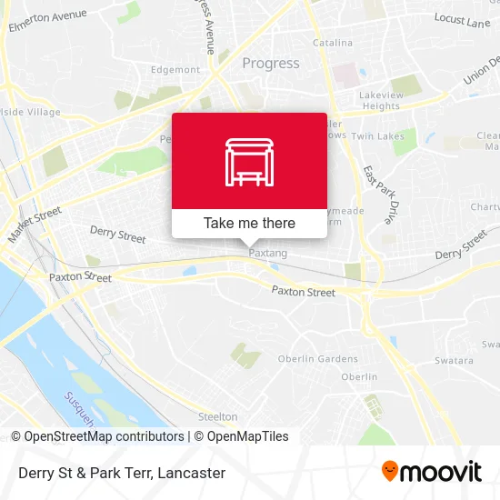 Derry St & Park Terr map