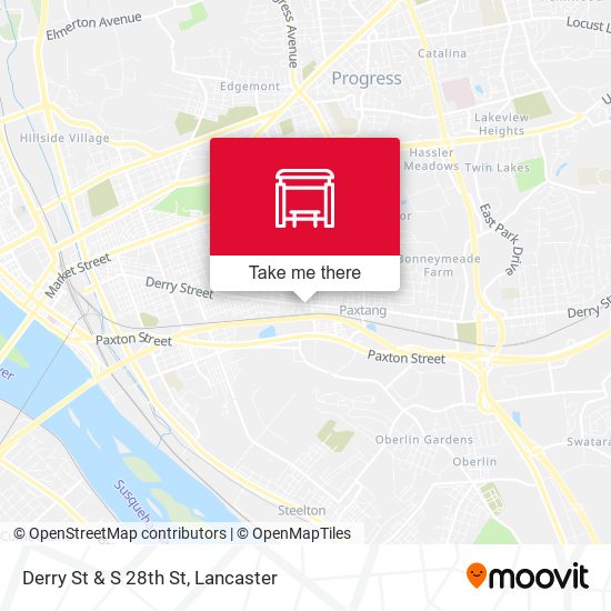 Derry St & S 28th St map