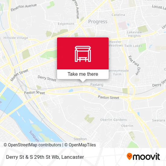 Derry St & S 29th St Wb map