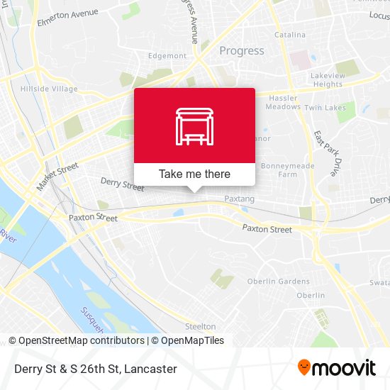 Derry St & S 26th St map
