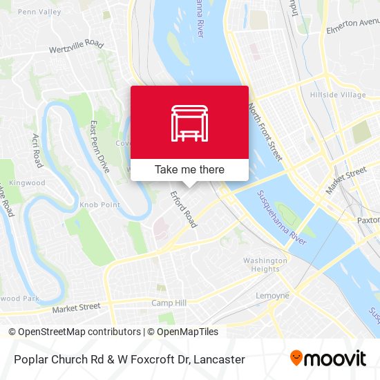 Poplar Church Rd & W Foxcroft Dr map