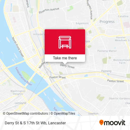 Mapa de Derry St & S 17th St Wb