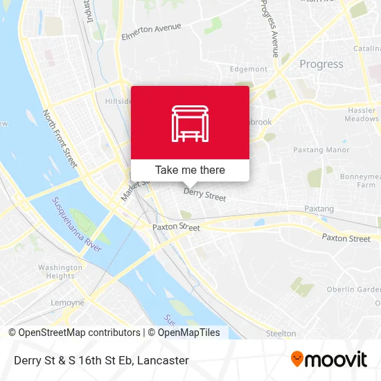 Derry St & S 16th St Eb map